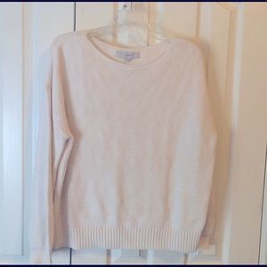 Large white Ann Taylor sweater with hearts